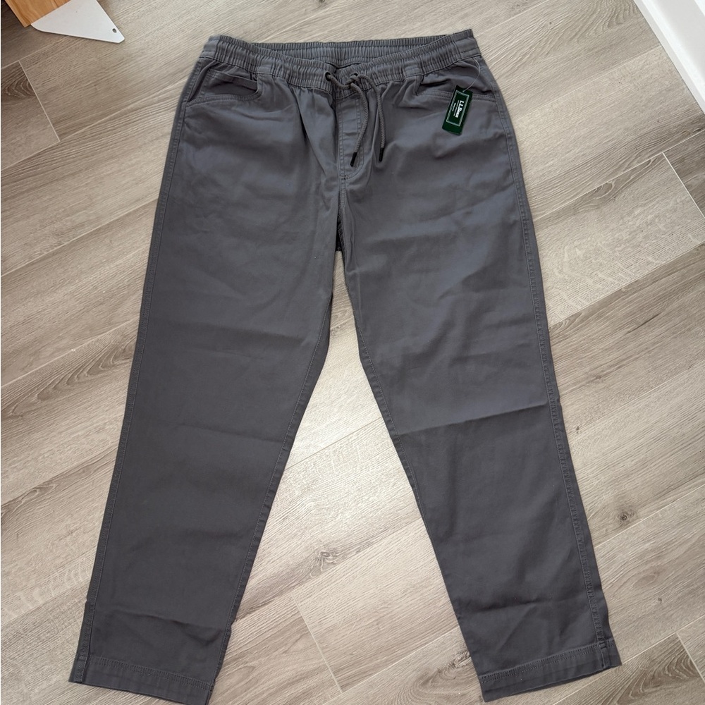 L.L. Bean Men's Gray Drawstring Joggers